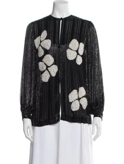 Pre-owned Galanos Vintage 1980's Evening Jacket In Black