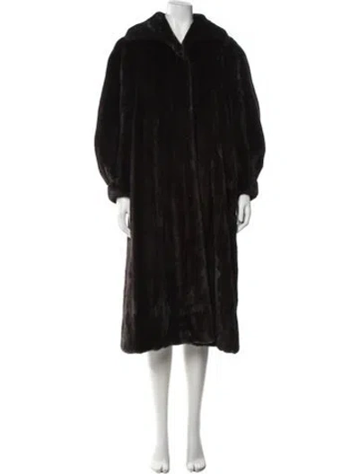 Pre-owned Galanos Vintage 1980's Fur Coat In Brown