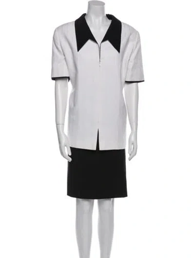 Pre-owned Galanos Vintage 1980's Skirt Set In Black