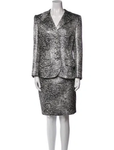 Pre-owned Galanos Vintage 1980's Skirt Suit