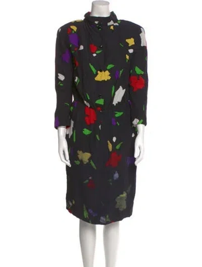 Pre-owned Galanos Vintage Knee-length Dress In Black