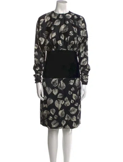 Pre-owned Galanos Vintage Knee-length Dress In Black