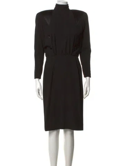 Pre-owned Galanos Vintage Knee-length Dress In Black