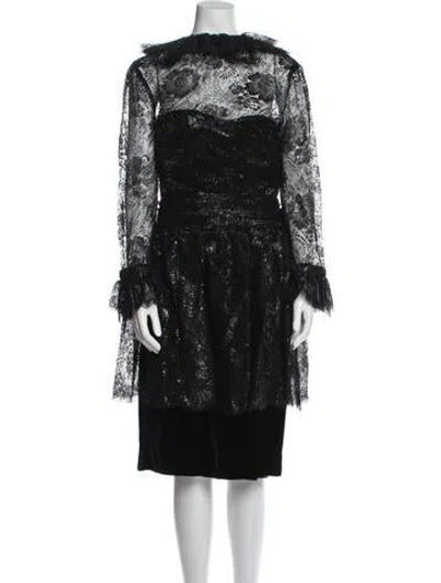 Pre-owned Galanos Vintage Knee-length Dress In Multi