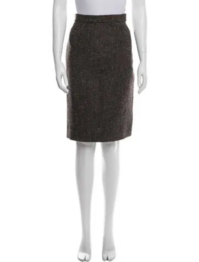 Pre-owned Galanos Vintage Knee-length Skirt In Brown