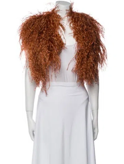 Pre-owned Galanos Vintage Late 1960's - Early 1970's Bolero In Orange