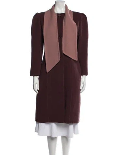 Pre-owned Galanos Vintage Late 1960's - Early 1970's Coat In Burgundy