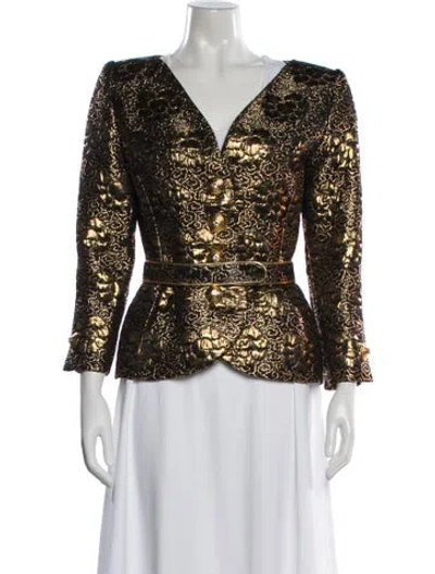 Pre-owned Galanos Vintage Late 1980's - Early 1990's Evening Jacket In Gold