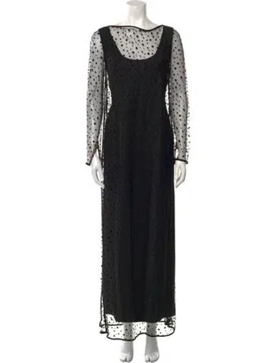Pre-owned Galanos Vintage Long Dress In Black