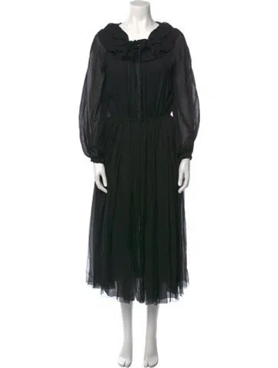 Pre-owned Galanos Vintage Long Dress In Black