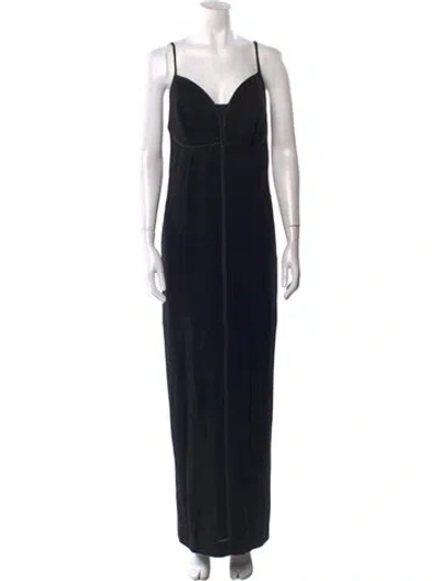Pre-owned Galanos Vintage Long Dress In Black