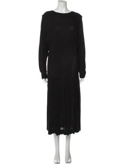 Pre-owned Galanos Vintage Long Dress In Black