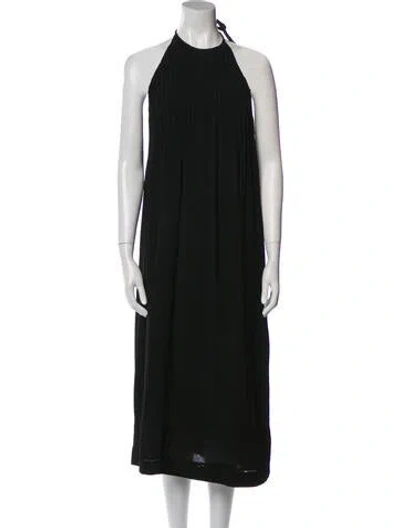 Pre-owned Galanos Vintage Midi Length Dress In Black