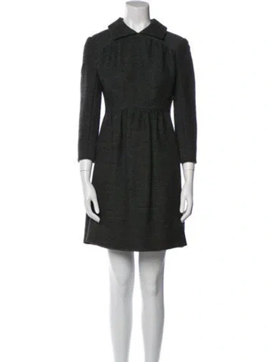 Pre-owned Galanos Vintage Mini Dress In Gray