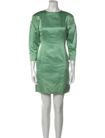 Pre-owned Galanos Vintage Mini Dress In Green