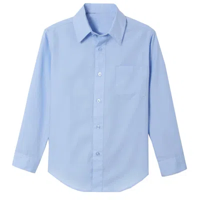 Galaxy By Harvic Kids' Galaxy Authentic Boy's Long Sleeve Button Down Dress Shirt In Blue