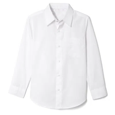 Galaxy By Harvic Kids' Galaxy Authentic Boy's Long Sleeve Button Down Dress Shirt In White