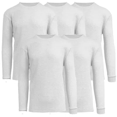 Galaxy By Harvic Galaxy By Havic Men's Waffle Knit Classic Thermal-5 Pack In White