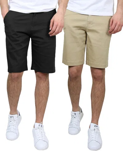 Galaxy By Harvic Galaxy Start Men's 2-pack Flex Stretch Chino Shorts In Multi