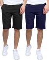 Galaxy By Harvic Galaxy Start Men's 2-pack Flex Stretch Chino Shorts In Multi
