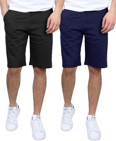 Galaxy By Harvic Galaxy Start Men's 2-pack Flex Stretch Chino Shorts In Multi