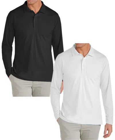 Galaxy By Harvic Men's 2-pack Jump Start Modern Fit Polo Shirt In Multi