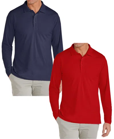 GALAXY BY HARVIC MEN'S 2-PACK JUMP START MODERN FIT POLO SHIRT