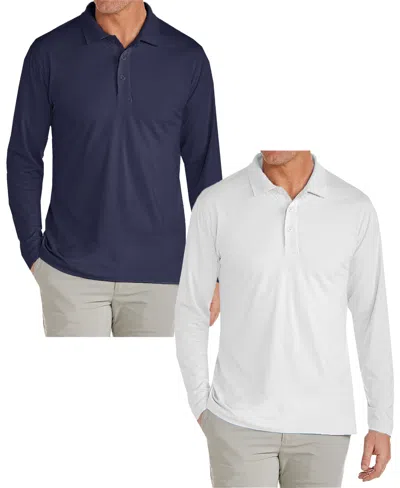 GALAXY BY HARVIC MEN'S 2-PACK JUMP START MODERN FIT POLO SHIRT
