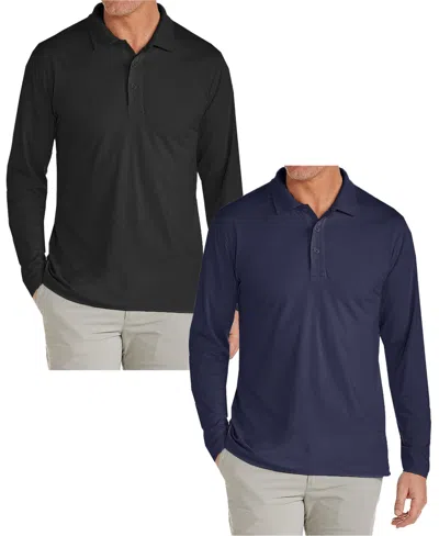 Galaxy By Harvic Men's 2-pack Jump Start Modern Fit Polo Shirt In Multi