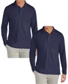 Galaxy By Harvic Men's 2-pack Jump Start Modern Fit Polo Shirt In Multi