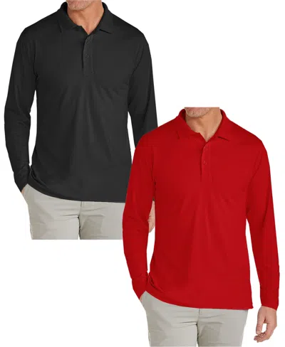 GALAXY BY HARVIC MEN'S 2-PACK JUMP START MODERN FIT POLO SHIRT