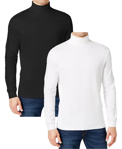 Galaxy By Harvic Men's 2-pack Long Sleeve Turtle Neck T-shirt In Multi