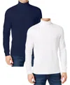 Galaxy By Harvic Men's 2-pack Long Sleeve Turtle Neck T-shirt In Multi
