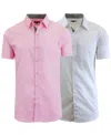Galaxy By Harvic Men's 2-pack Slim Fit Button-down Dress Shirt