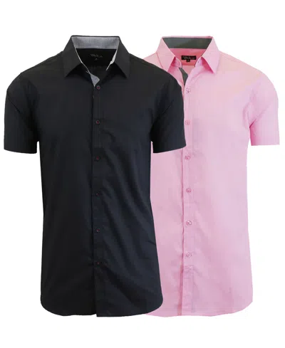 Galaxy By Harvic Men's 2-pack Slim Fit Button-down Dress Shirt