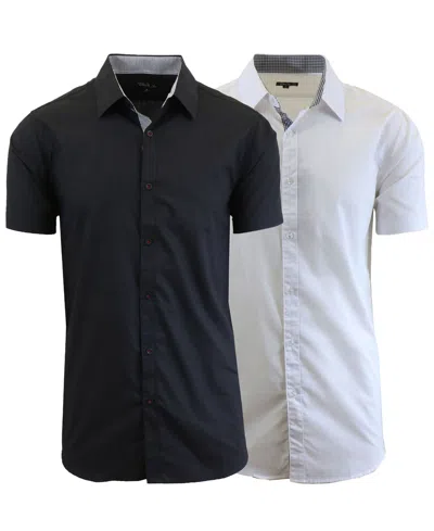 Galaxy By Harvic Men's 2-pack Slim Fit Button-down Dress Shirt