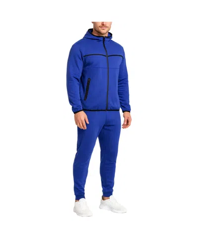Galaxy By Harvic Men's 2-piece Hoodie And Jogger Sweatpants Set In Blue