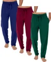 Galaxy By Harvic Men's 3-pack Modern Fit Classic Lounge Pants In Multi