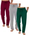 Galaxy By Harvic Men's 3-pack Modern Fit Classic Lounge Pants In Multi