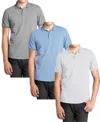 Galaxy By Harvic Men's 3-pack Polo Avenue Short Sleeve Pique Polo Shirt In Multi