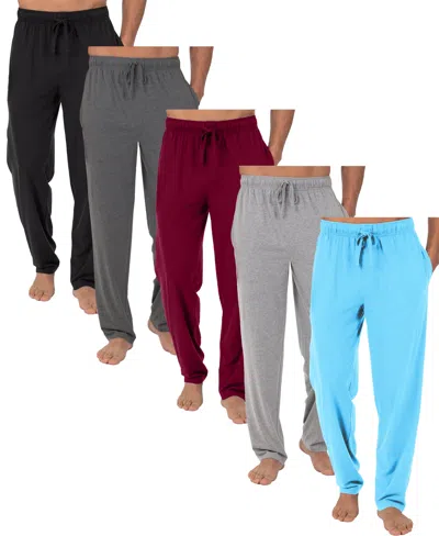 GALAXY BY HARVIC MEN'S 5-PACK MODERN FIT CLASSIC LOUNGE PANTS