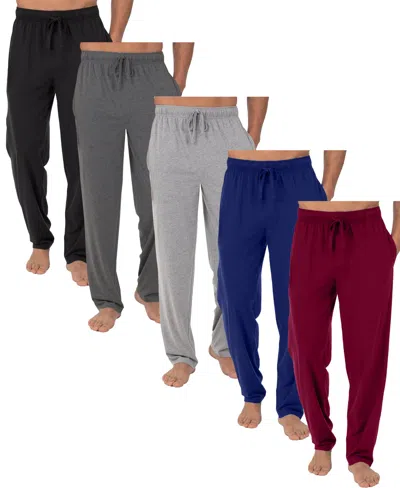 GALAXY BY HARVIC MEN'S 5-PACK MODERN FIT CLASSIC LOUNGE PANTS