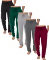 Galaxy By Harvic Men's 5-pack Modern Fit Classic Lounge Pants In Multi