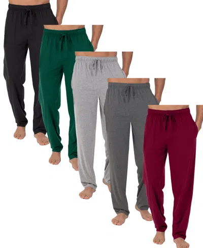 GALAXY BY HARVIC MEN'S 5-PACK MODERN FIT CLASSIC LOUNGE PANTS