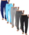 Galaxy By Harvic Men's 5-pack Modern Fit Classic Lounge Pants In Multi