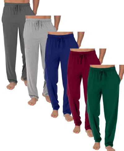 GALAXY BY HARVIC MEN'S 5-PACK MODERN FIT CLASSIC LOUNGE PANTS