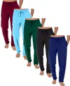 Galaxy By Harvic Men's 5-pack Modern Fit Classic Lounge Pants In Multi