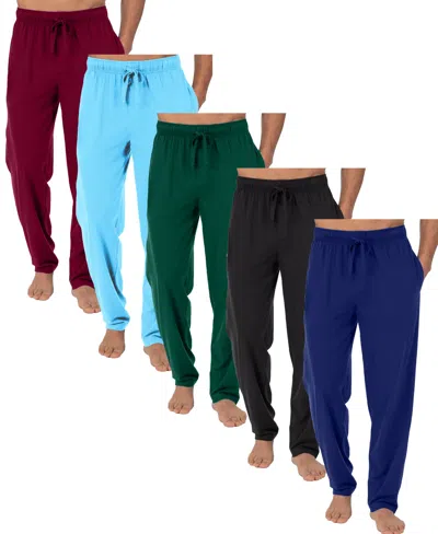 GALAXY BY HARVIC MEN'S 5-PACK MODERN FIT CLASSIC LOUNGE PANTS