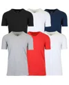 Galaxy By Harvic Men's 6-pack Short Sleeve Stretch T-shirt