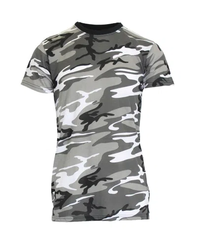 Galaxy By Harvic Men's Camo Printed Short Sleeve Crew Neck T-shirt In Urban Camo